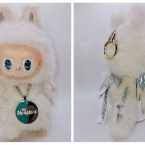 CUSTOM White Lafufu Labubu Zimomo key chain